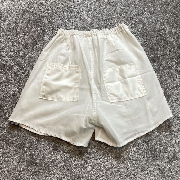 Unbranded Chino Shorts Unisex Adult 24 With Elastic Waist Home Made White 4" - Picture 2 of 11
